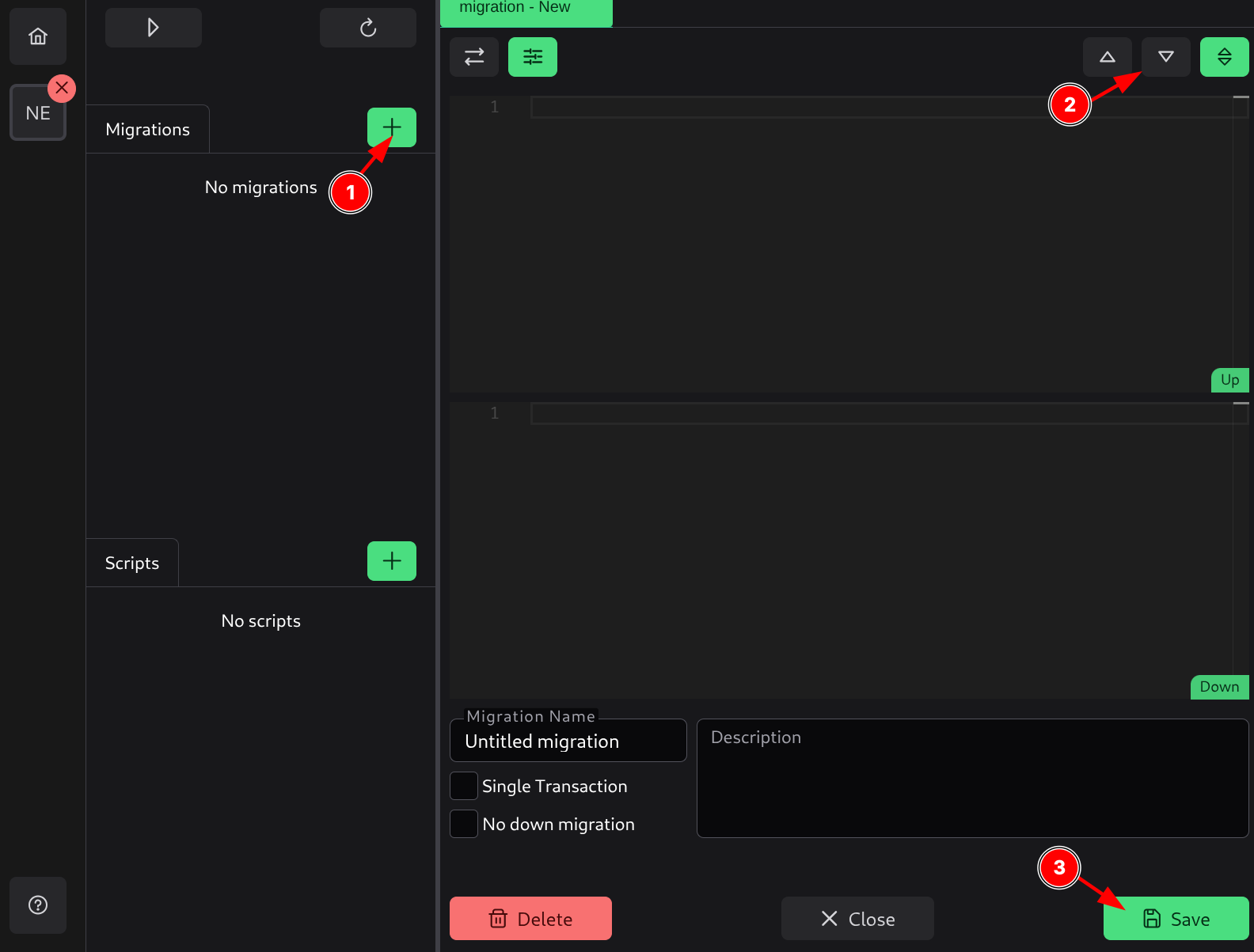 Creating a migration